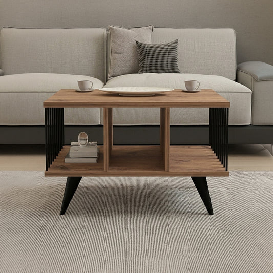 Τραπέζι Σαλονιού Pena Sonoma με Μαύρο 90x60x39,5
