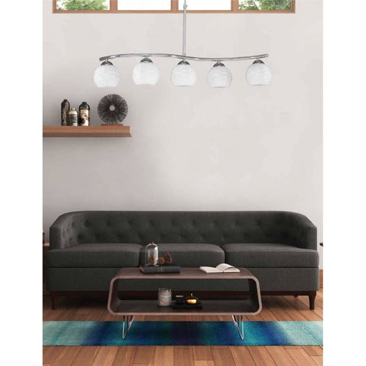 Φωτιστικό Πολύφωτο 5φ Μέταλλο Χρώμιο/Γυαλί Ε27