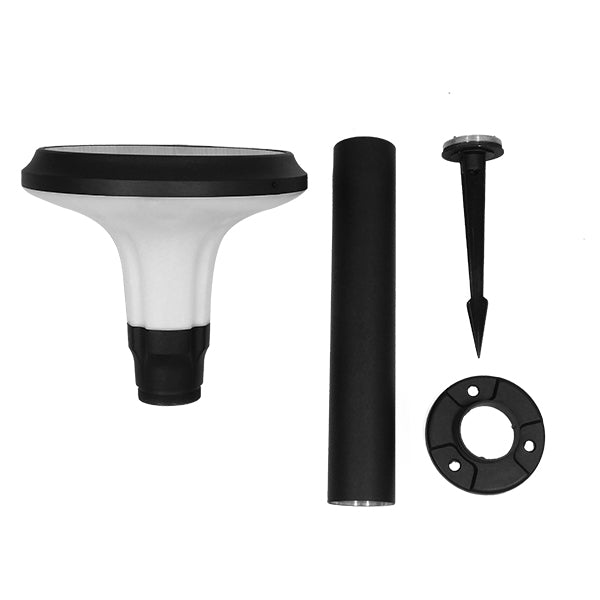 Αυτόνομο Αδιάβροχο IP65 Ηλιακό Φωτοβολταϊκό Φωτιστικό Κολωνάκι Κήπου 60cm LED 10W με Ανιχνευτή Κίνησης και Αισθητήρα Νυχτός Ψυχρό Λευκό 6000K 12115