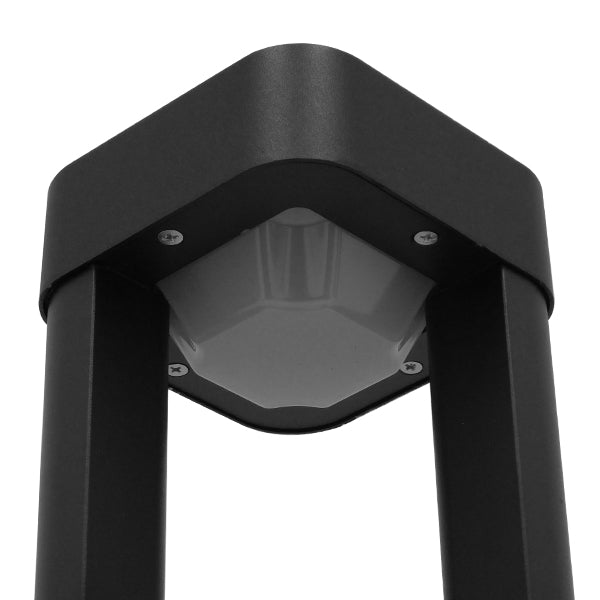 Αδιάβροχο IP65 Φωτιστικό Κολωνάκι Κήπου 12x12x58cm LED 15W 230v Θερμό Λευκό 3000K 12139