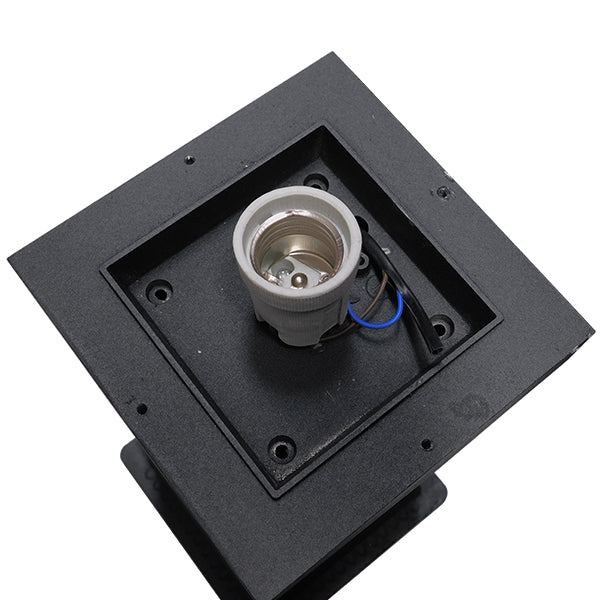PALASO 12143 Φωτιστικό Κολωνάκι Κήπου με Ντουί 1 x E27 90° AC 220-240V Αδιάβροχο IP65 - Γκρι Ανθρακί - Μ15 x Π15 x Υ58cm