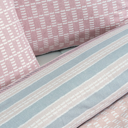 Σετ Σεντόνια Μονά με Λάστιχο Mnemba Art 12184 100x200+30εκ Ροζ