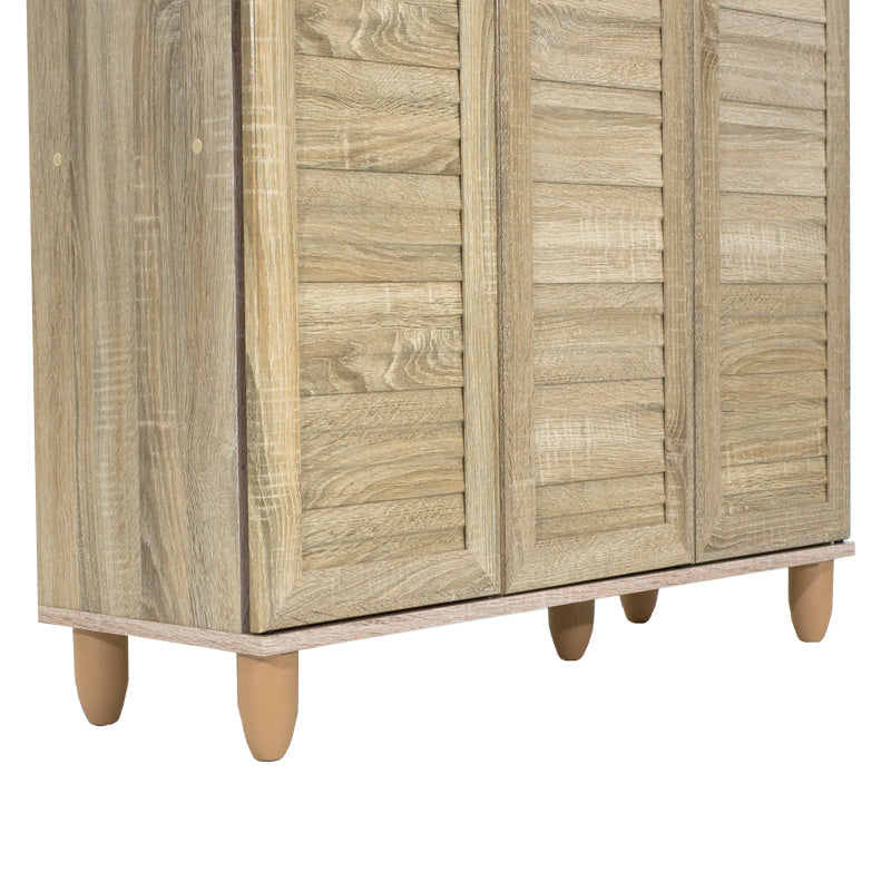 Παπουτσοθήκη 16 Ζευγών Ξύλινη Φυσική 90x35x92