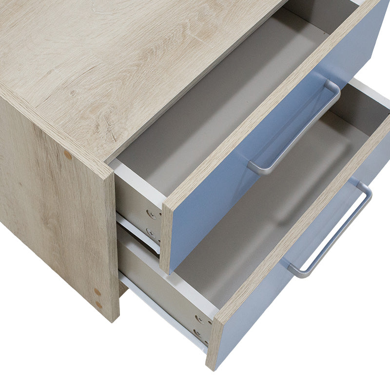 Κομοδίνο Παιδικό Looney με 2 Συρτάρια Χρώμα Castillo-Μπλε 47,5x40,5x40,5