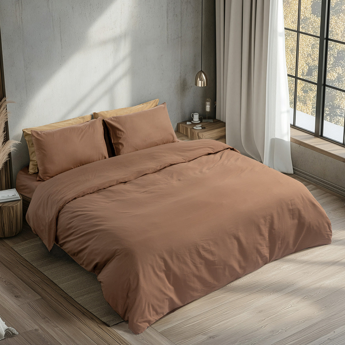 Σεντόνι Υπέρδιπλο Prime Art 1230 240x268εκ Μόκα