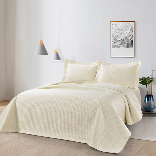 Σετ Κουβερλί Υπέρδιπλο Aidna Art 12310 230x250εκ Εκρού