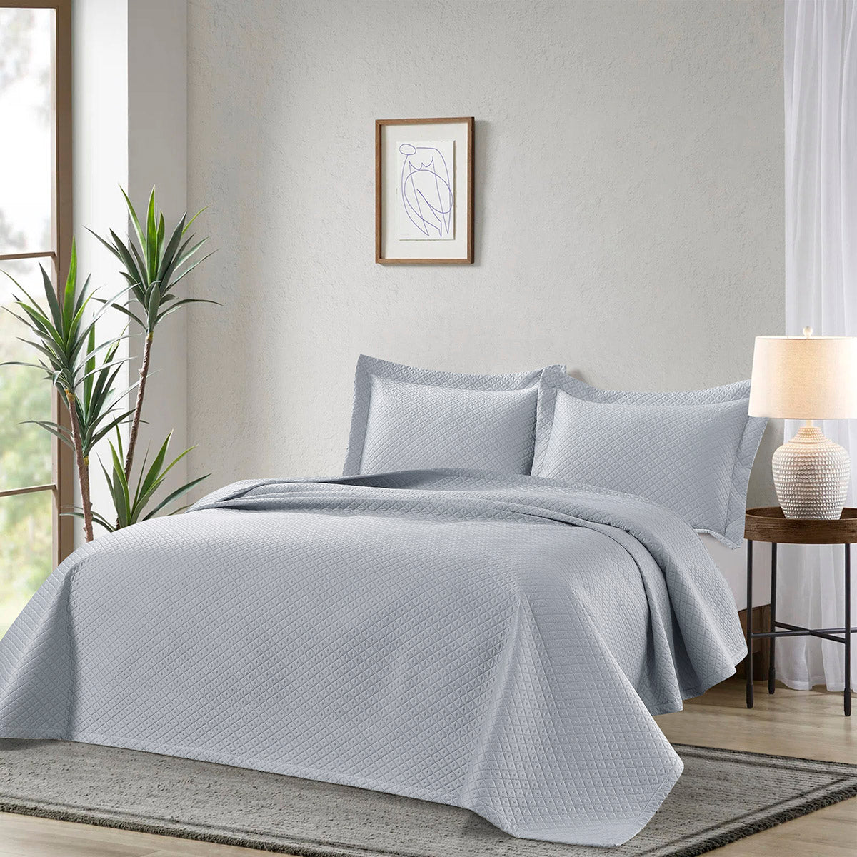 Σετ Κουβερλί Υπέρδιπλο Metis Art 12311 230x250εκ Γκρι