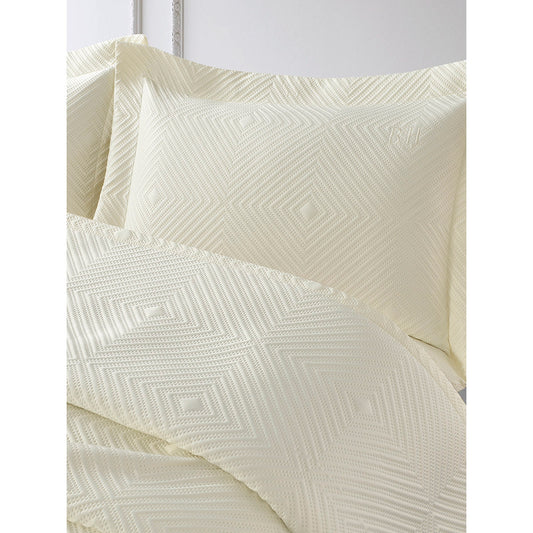 Σετ Κουβερλί Υπέρδιπλο Titania Art 12318 230x250εκ Εκρού