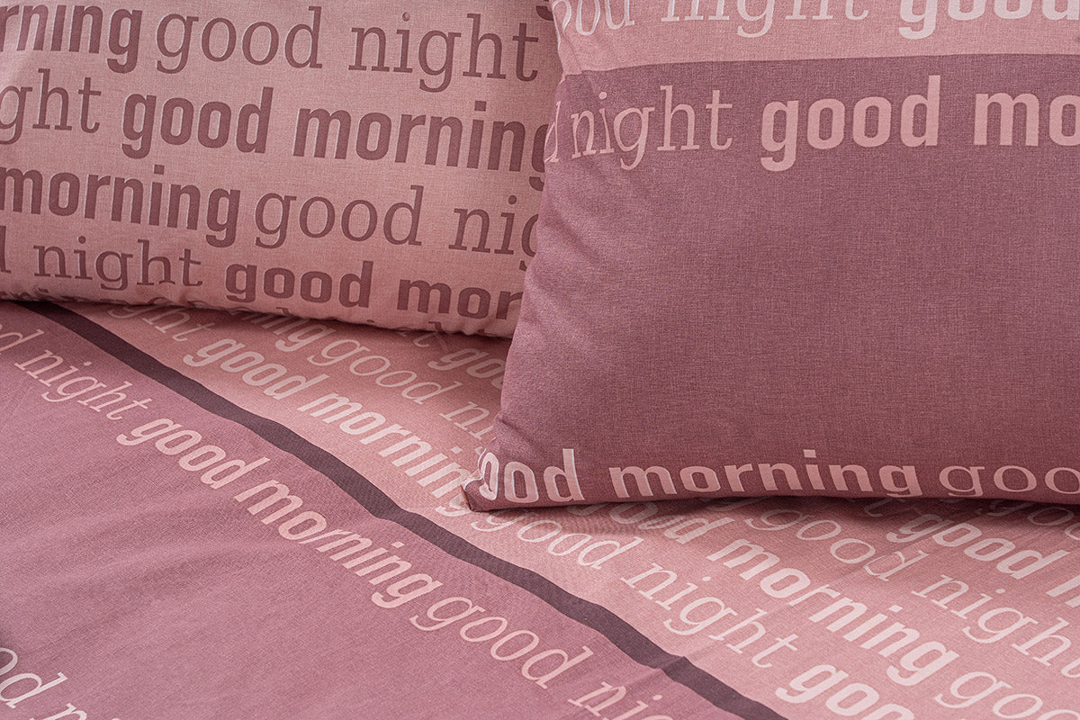 Σετ Κουβερλί Υπέρδιπλο Glory Art 12374 220x240εκ Σάπιο Μήλο/Ροζ