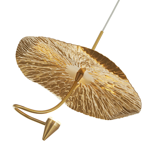 PDC 1290-9 ΠΟΛΥΦΩΤΟ ΜΠΡΟΥΤΖΙΝΟ LED ΜΕ ΦΥΛΛΑ ΝΟΥΦΑΡΑ ΧΡΥΣΑ Φ60x150