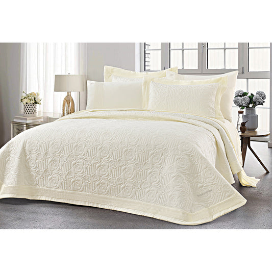 Σετ Κουβερλί Υπέρδιπλο Eros Art 12501 230x250εκ Εκρού