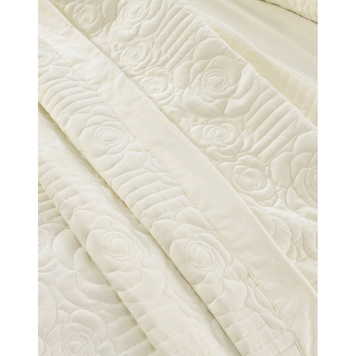 Σετ Κουβερλί Υπέρδιπλο Eros Art 12501 230x250εκ Εκρού