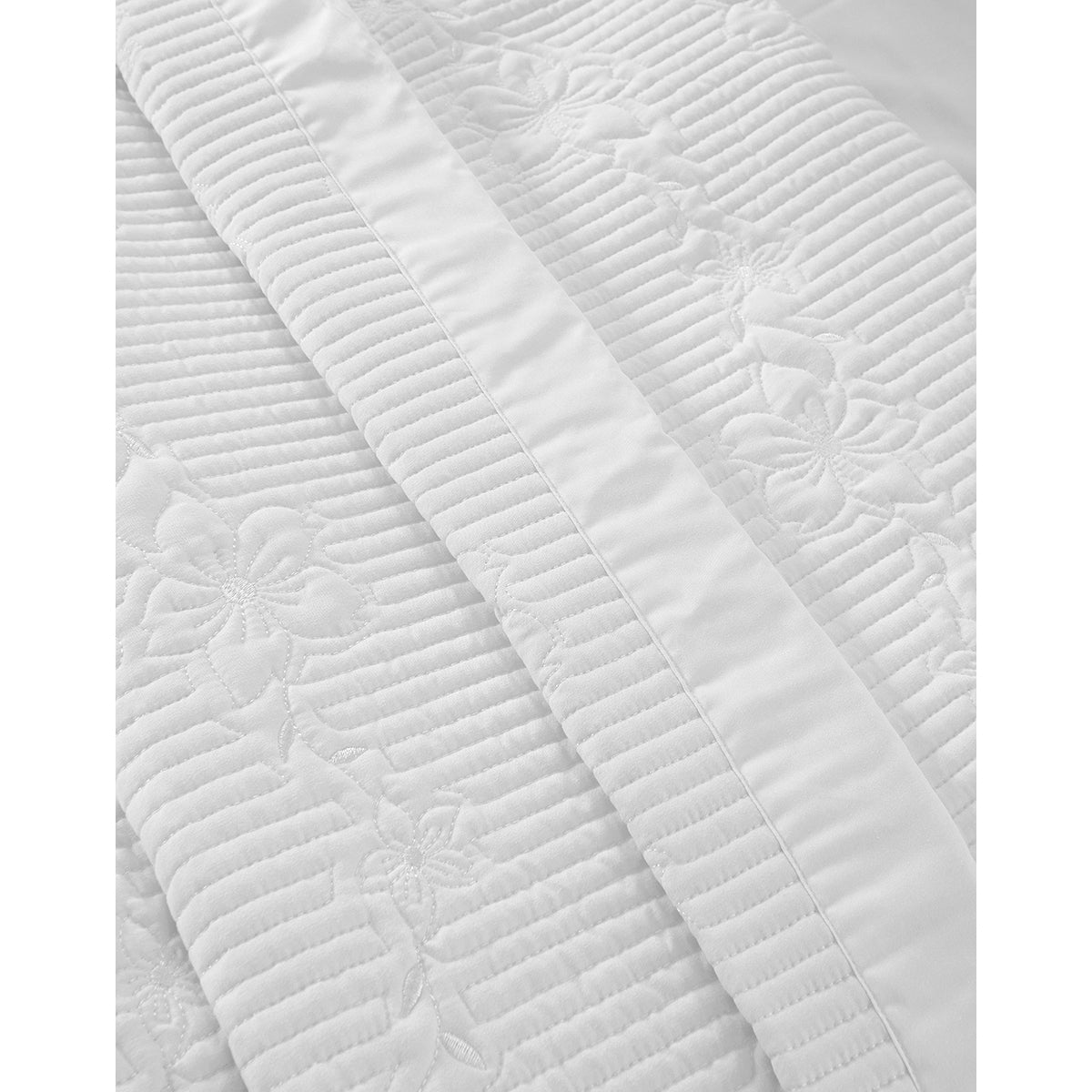 Σετ Κουβερλί Υπέρδιπλο Emelia Art 12505 230x250εκ Λευκό