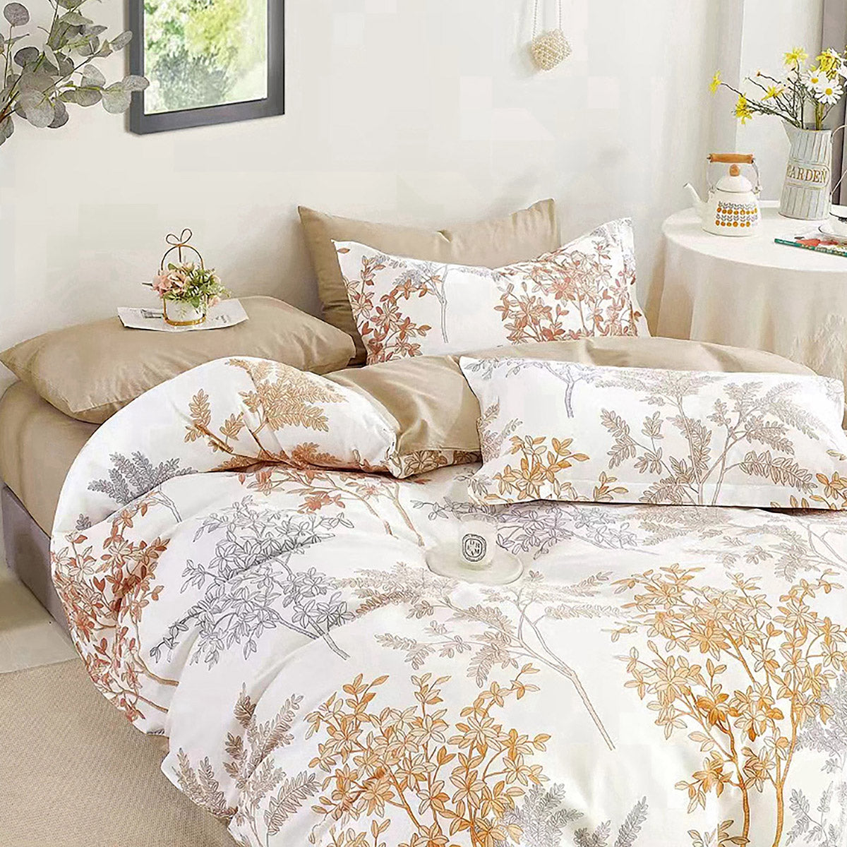 Σετ Πάπλωμα Υπέρδιπλο Art 12602 Rossi 220x240εκ Εκρού-Μπεζ