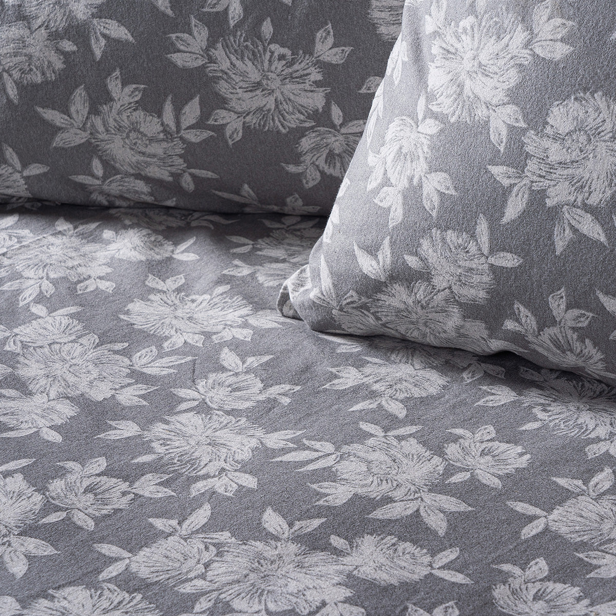 Σετ Σεντόνια Φανελένια King Size Merlot Art 12634 270x260εκ Γκρι