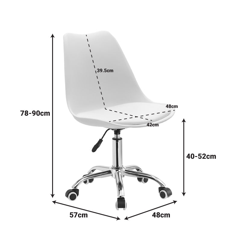 Καρέκλα Γραφείου Εργασίας Gaston II PP-PU Λευκό