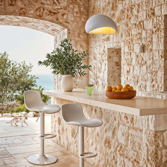 Σκαμπό Μπαρ Walden PP Λευκό