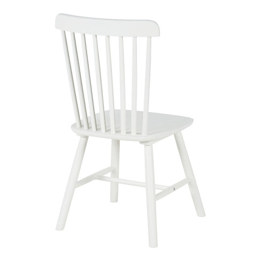Καρέκλα Melia Rubberwood σε Λευκή Απόχρωση 45x51x87