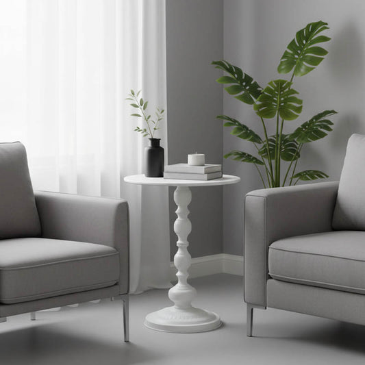 Βοηθητικό Τραπέζι Anesor Μέταλλο σε Κρεμ Απόχρωση Φ40x52