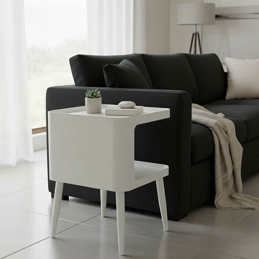 Βοηθητικό Τραπέζι Cubino Μέταλλο σε Κρεμ Απόχρωση 35x35x50