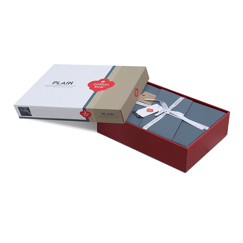 Σετ Παπλωματοθήκη Plain 4 Τμχ Διπλή (200x220εκ) Χρώμα Ανθρακί