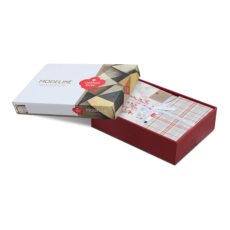 Σετ Παπλωματοθήκη Lamina 3 Τμχ Μονή (160x220εκ) Χρώμα Cinnamon