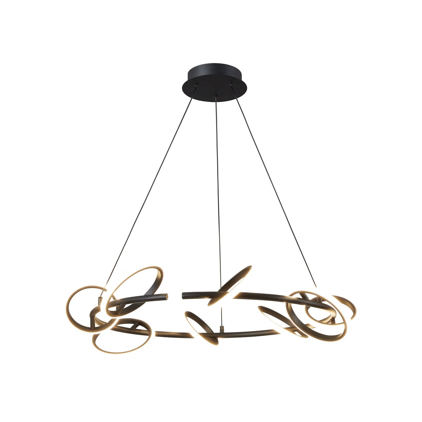 PDC 560-8 LED ΣΤΡΟΓΓΥΛΟ ΜΕ ΚΥΚΛΟΥΣ ΜΑΥΡΟ 72W 3000K 4200 LUM Φ82x120