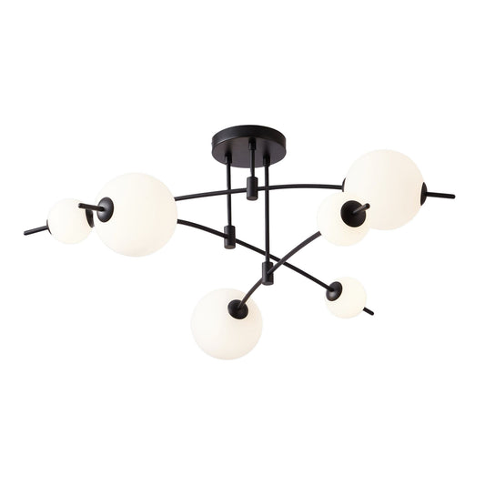 CCC 553-6 ΟΡΟΦΗΣ LED ΓΡΑΜΜΙΚΟ ΜΑΥΡΟΣ ΣΚΕΛΕΤΟΣ ΜΕ 6 ΦΟΥΣΚΕΣ 60W 3000K 3600 LMN Φ128x50