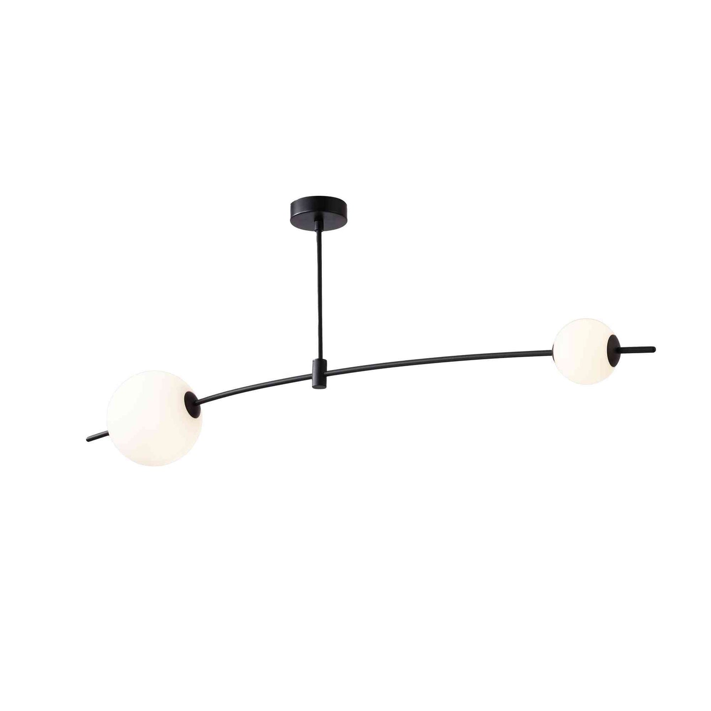 CCC 553-2 ΟΡΟΦΗΣ ΓΡΑΜΜΙΚΟ ΜΑΥΡΟΣ ΣΚΕΛΕΤΟΣ ΜΕ ΔΥΟ ΦΟΥΣΚΕΣ LED 20W 3000K 1200 LUM 128x50εκ