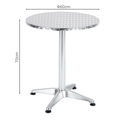 Τραπέζι Lazo Χρωμίου Αλουμίνιο Φ60X70