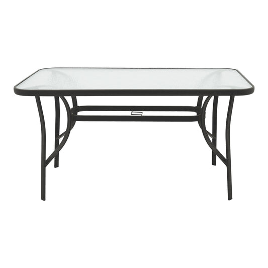 Τραπέζι Ensure Μέταλλο Μαύρο-Γυαλί 140x80x70