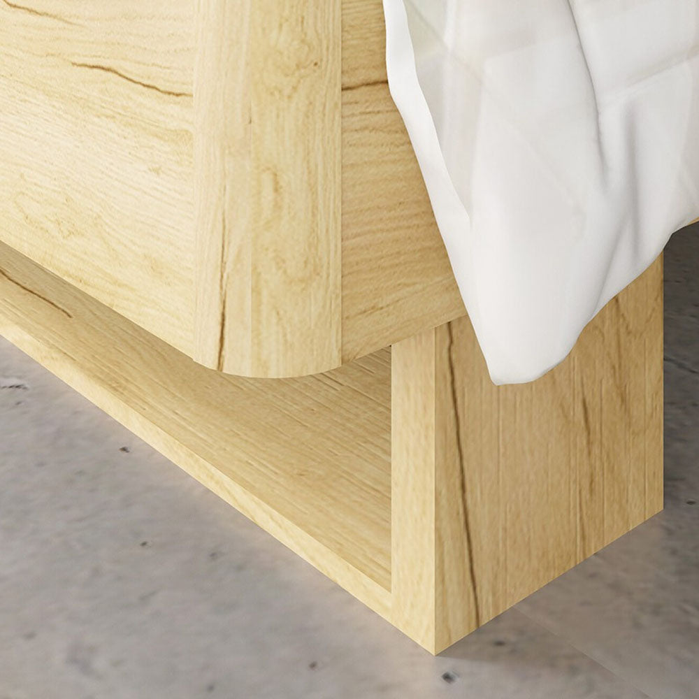 Κρεβάτι Avanti Διπλό Χωρίς Πάτωμα Χρυσός Δρυς-Λευκό 160x200εκ