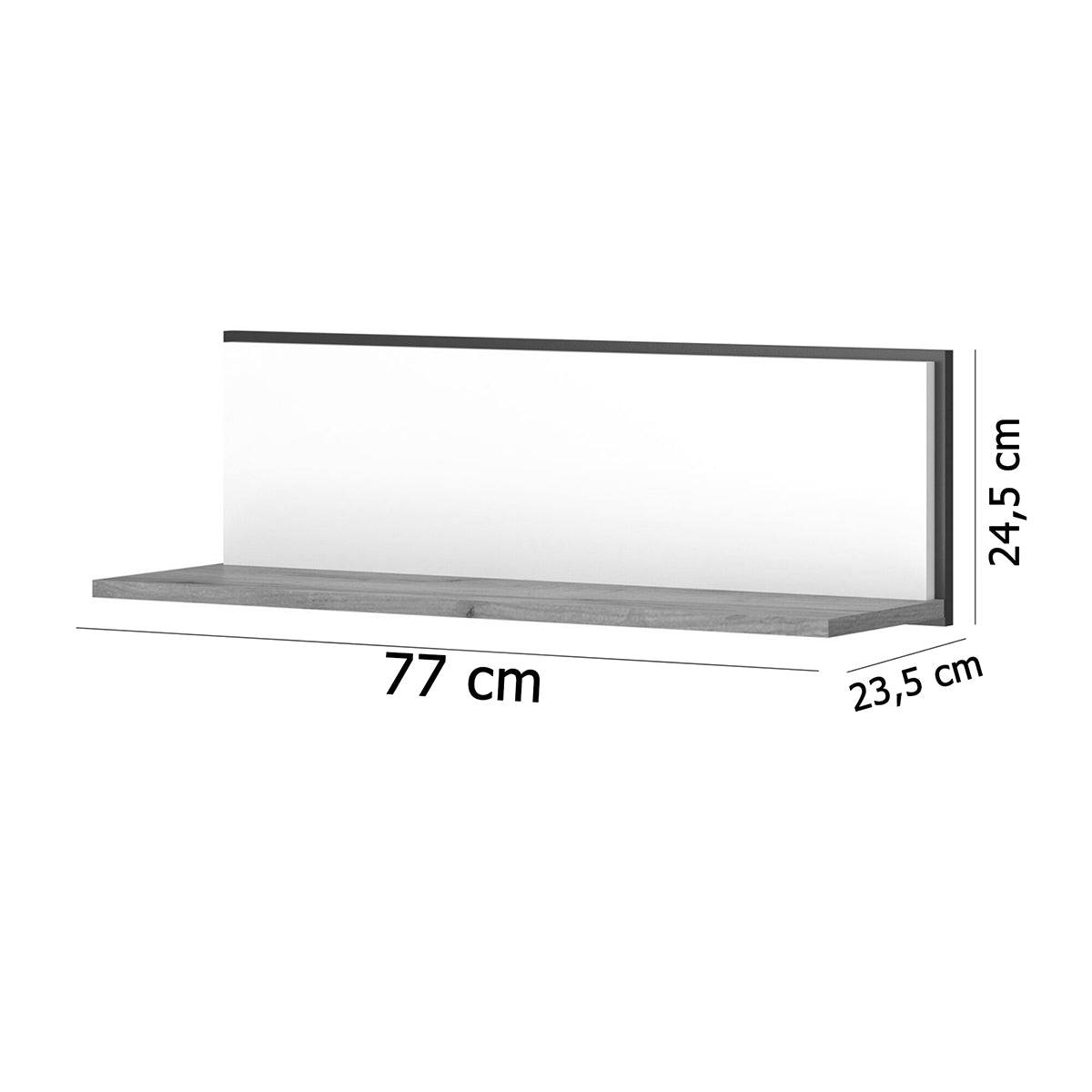 Ράφι Επιτοίχιο Palmor Χρυσό Δρυς-Λευκό 77x23.5x24.5