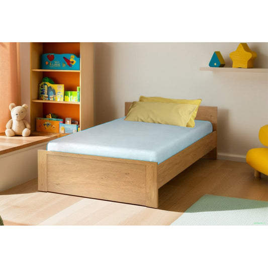 Κρεβάτι Pavi Ημίδιπλο Βελανιδιά με Πάτωμα 120x200εκ