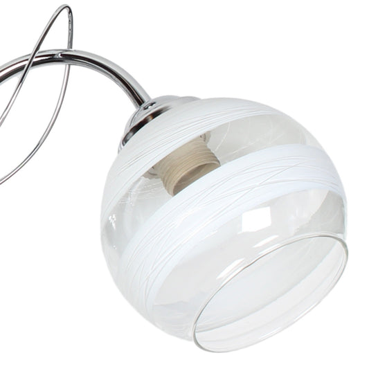 Φωτιστικό Οροφής 3 x Ε27 Φ52x43 εκ. Χρώμιο με Γυαλιά