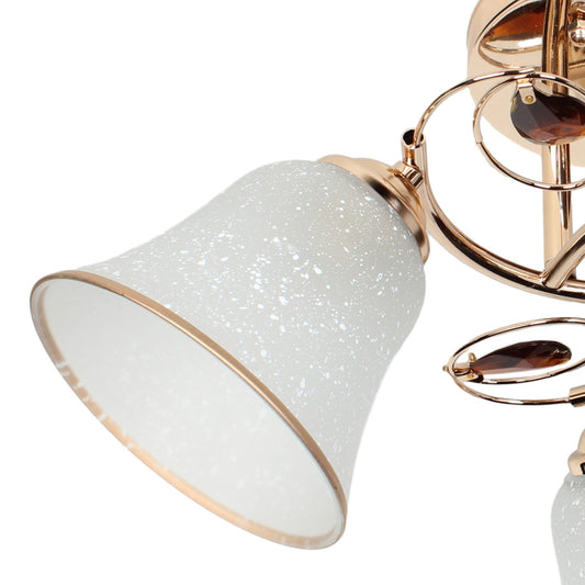 Φωτιστικό Οροφής 3 x Ε27 Φ48x26 εκ. Χρυσό με Γυαλιά