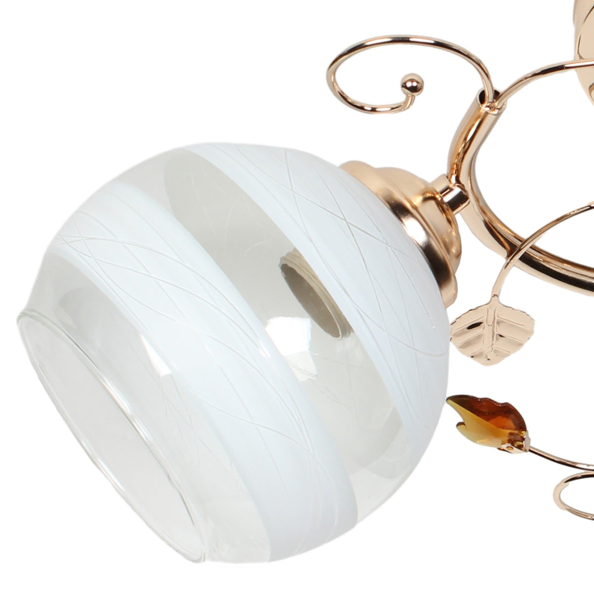 Φωτιστικό Οροφής 3 x Ε27 Φ48x23 εκ. Χρυσό με Γυαλιά