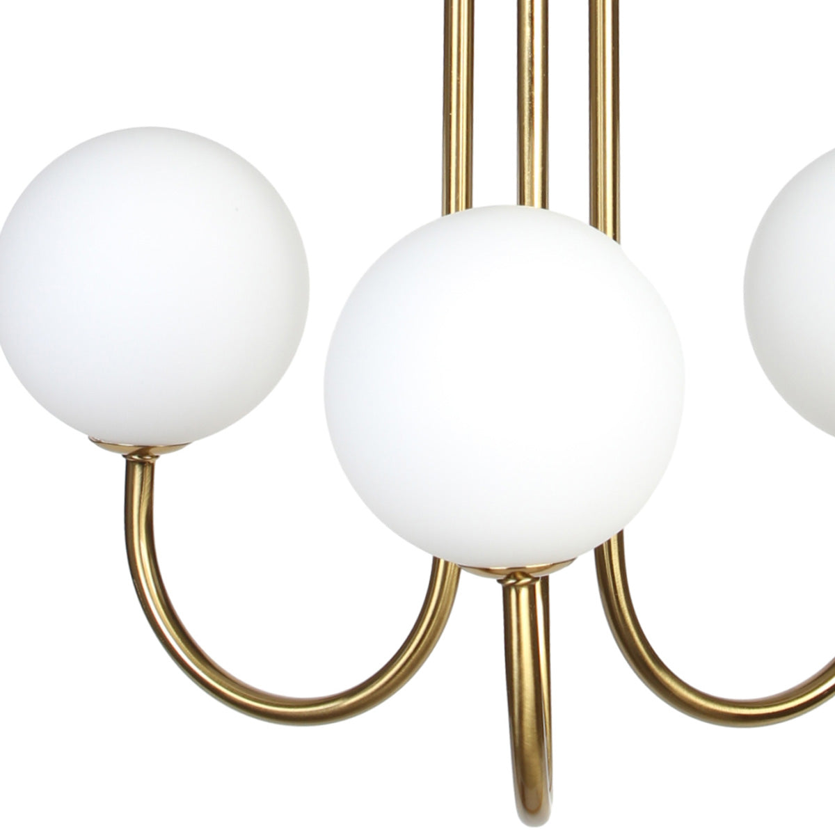 Φωτιστικό Κρεμαστό 3 x G9 Φ42x75 εκ. Gold Brass με Γυάλινες Μπάλες