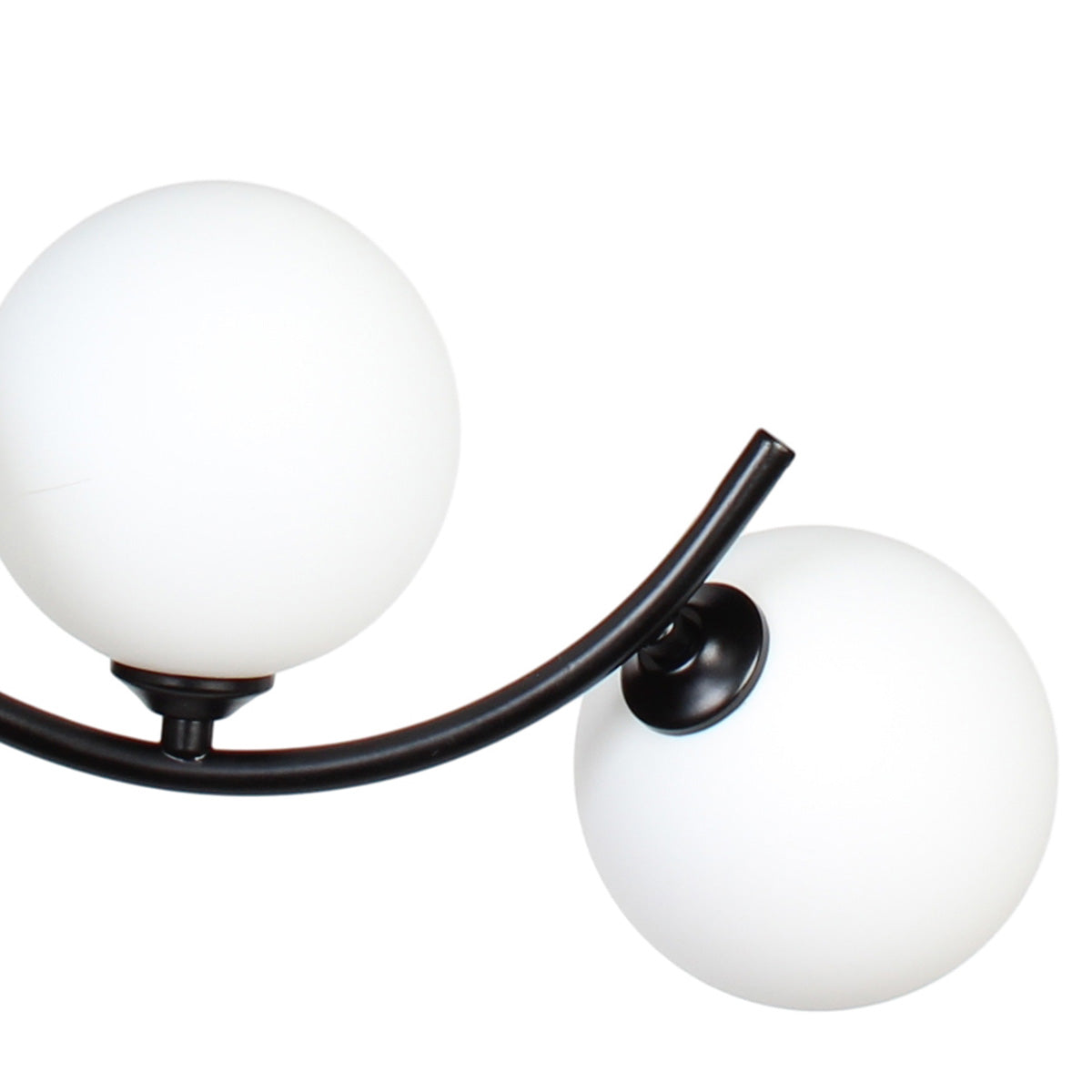 Φωτιστικό Κρεμαστό 3 x G9 40x16x38 εκ. Μαύρο με Γυάλινες Μπάλες