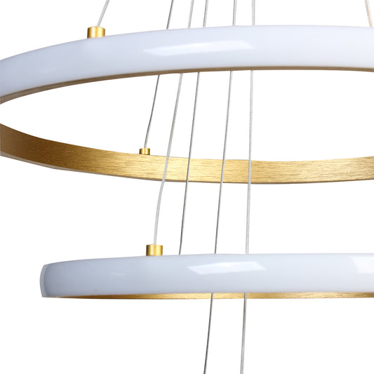 Φωτιστικό Κρεμαστό Φ40-Φ30-Φ20 εκ. LED 57W 4000K Χρυσό