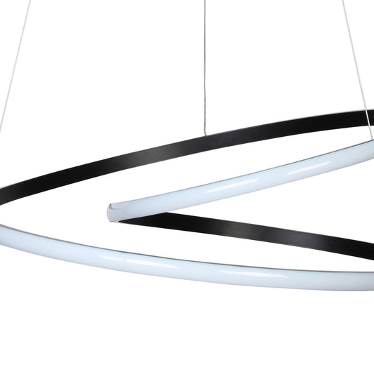 Φωτιστικό Κρεμαστό Φ53 εκ. LED 55W 4000K Μαύρο