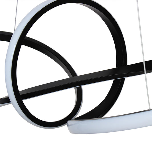 Φωτιστικό Κρεμαστό 67x28x20 εκ. LED 52W 4000K Μαύρο