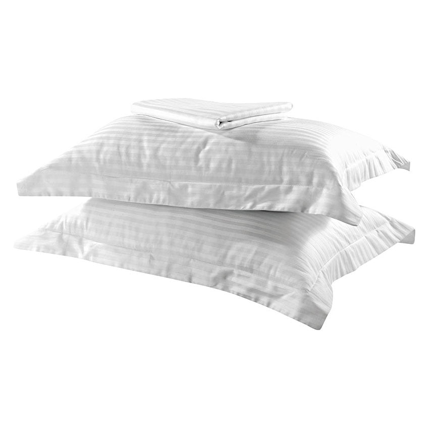 Ζεύγος Μαξιλαροθήκες Dobby Cotton Rich Blend Art 1381 53x73+5 Λευκό