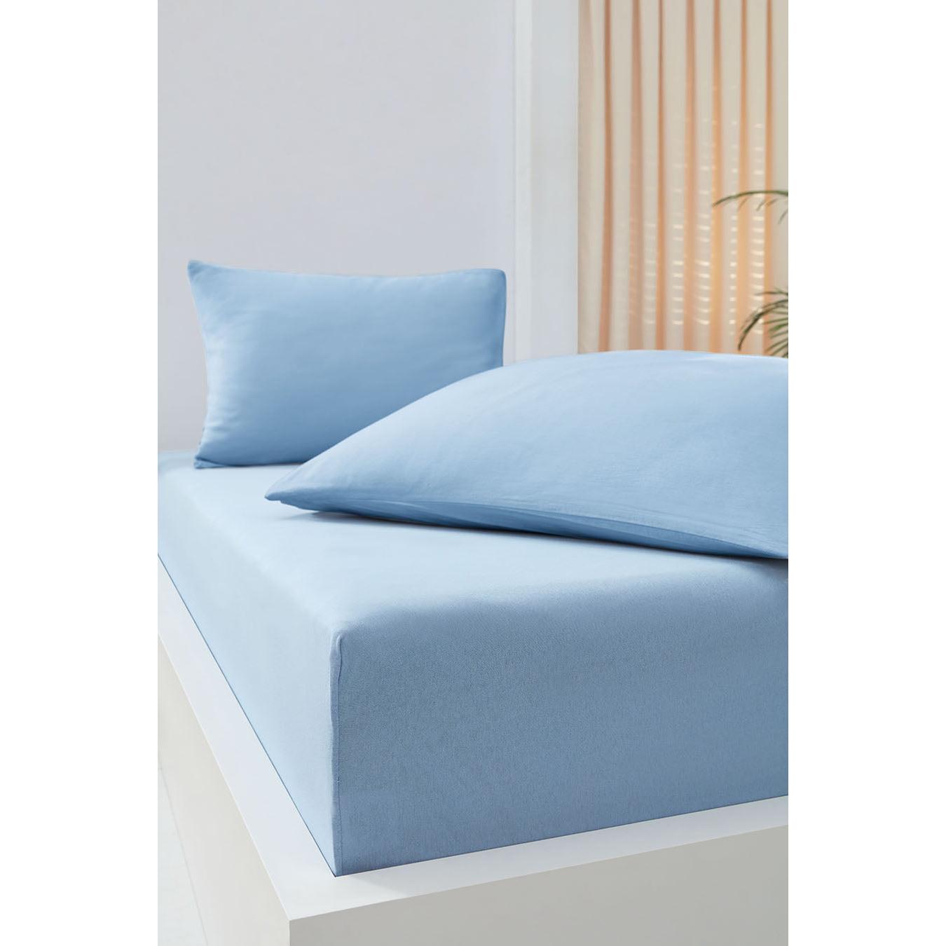 Σεντόνι με Λάστιχο σε 6 Χρώματα Art 1382 100x200+30εκ Γαλάζιο