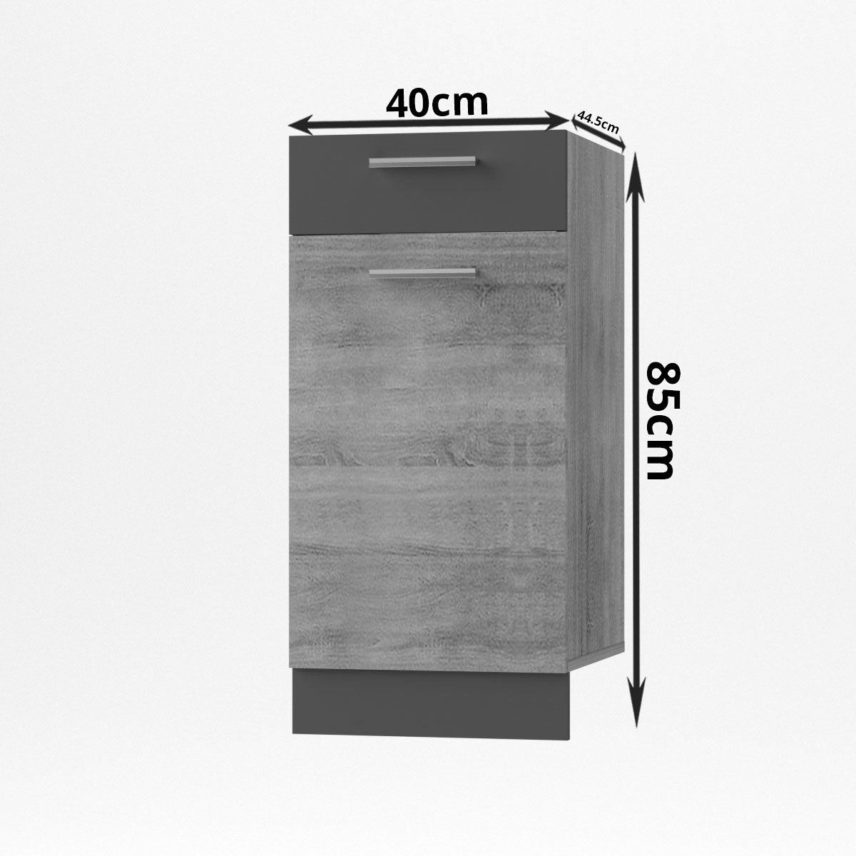 Alina Κάτω Ντουλάπι με Συρτάρι 40x44,5x85 Σονόμα-Μόκκα