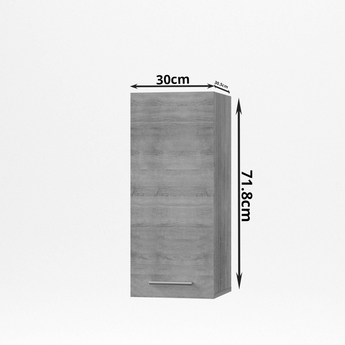 Alina Πάνω Ντουλάπι 30x30,5x71,8 Σονόμα