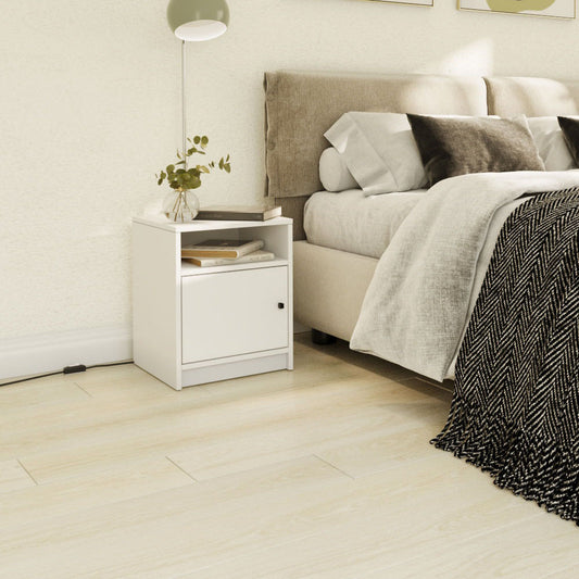 Κομοδίνο Luna Λευκό 40x40x50