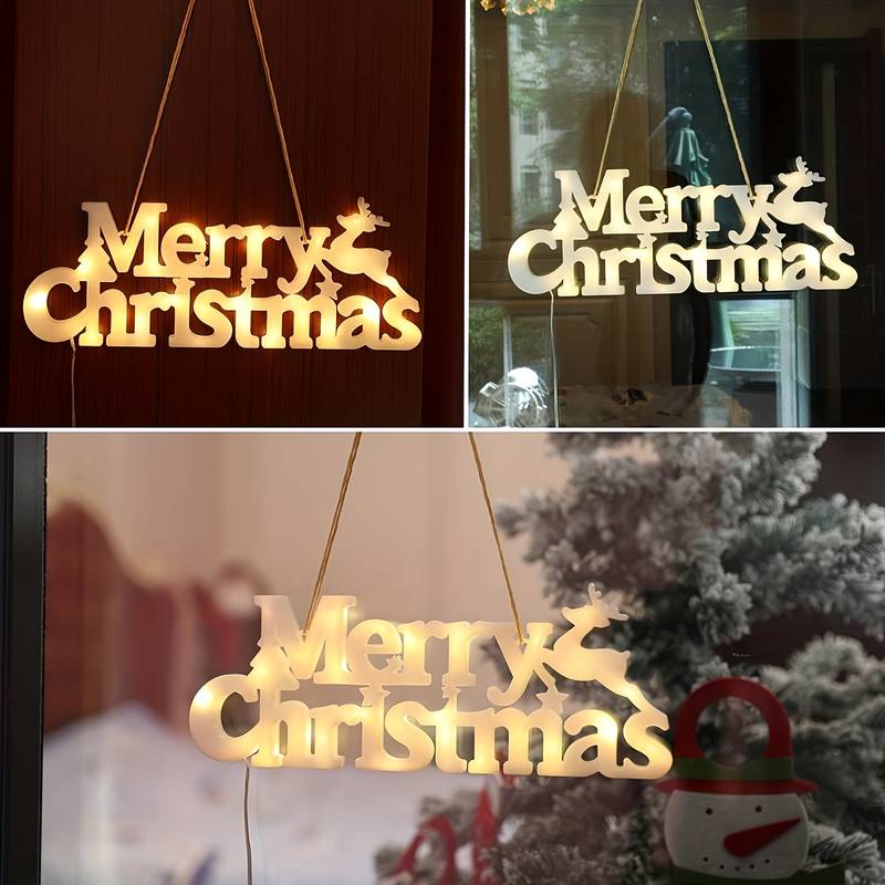 P Kontopoulos Επιγραφή LED 'Merry Christmas' Πλαστική Λευκή 140528