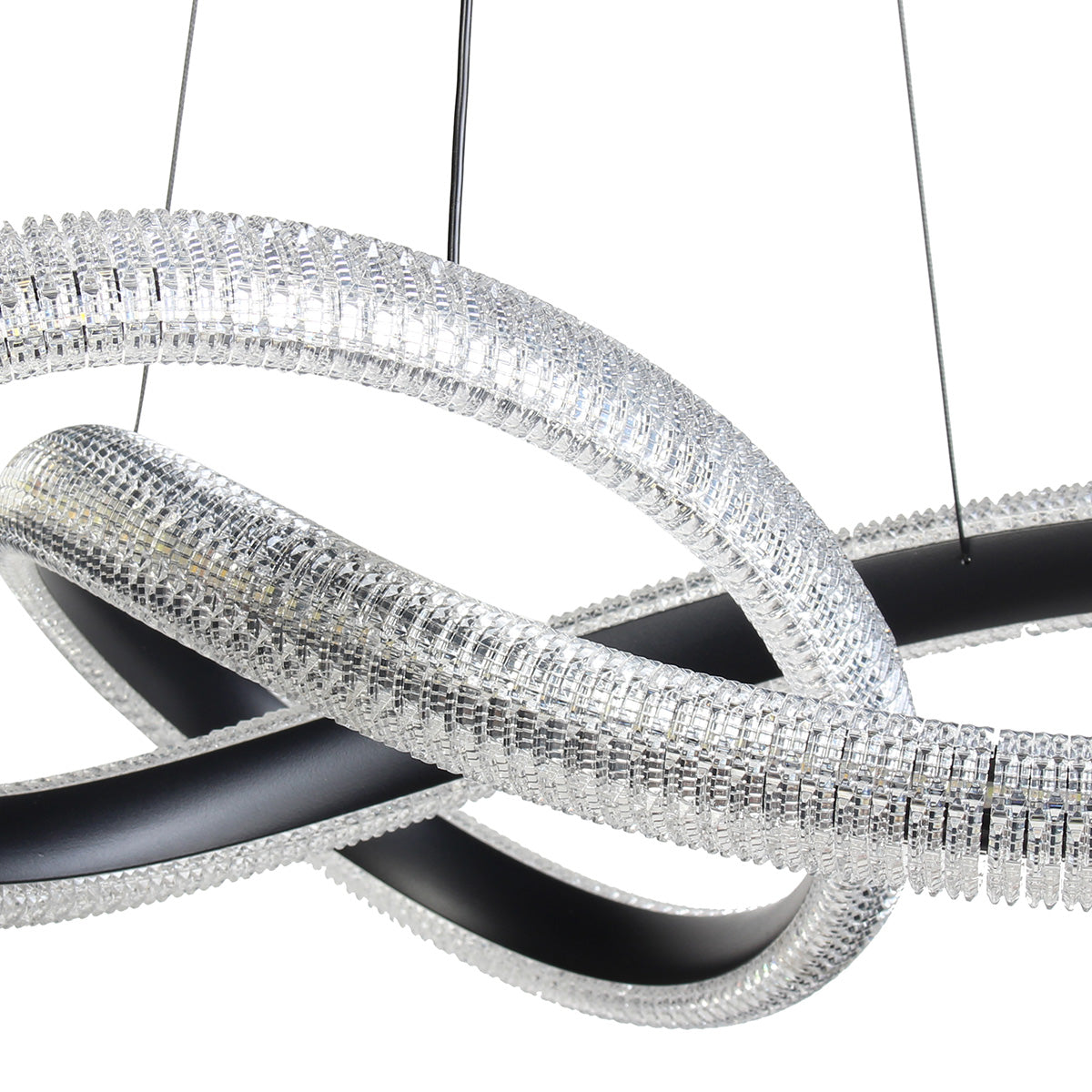 Φωτιστικό Κρεμαστό Μεταλλικό LED 48W Φ60x15 εκ. Μαύρο με Ακρυλικό