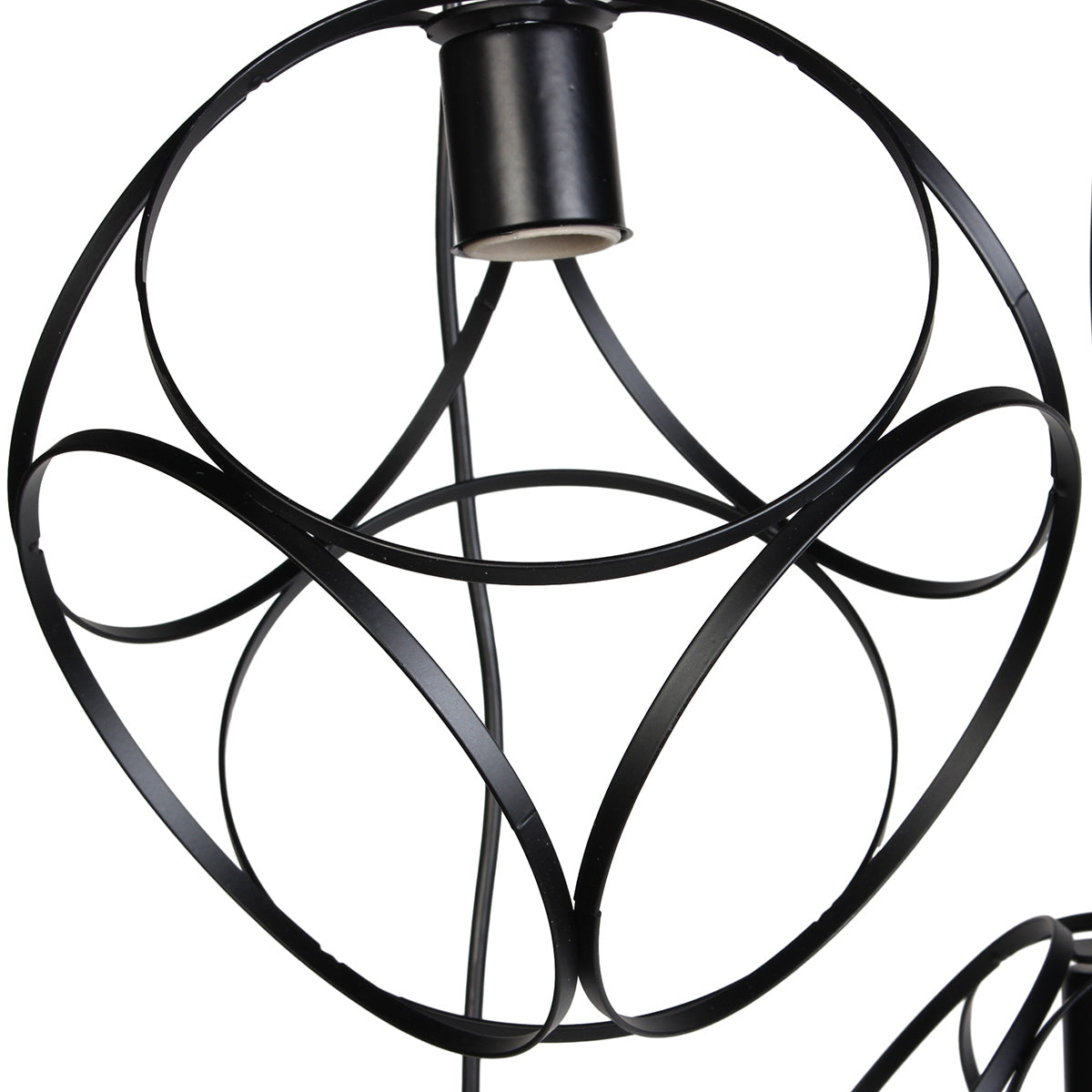 Φωτιστικό Μεταλλικό Άνισο 3 x Ε27 Φ23 εκ. Μαύρο